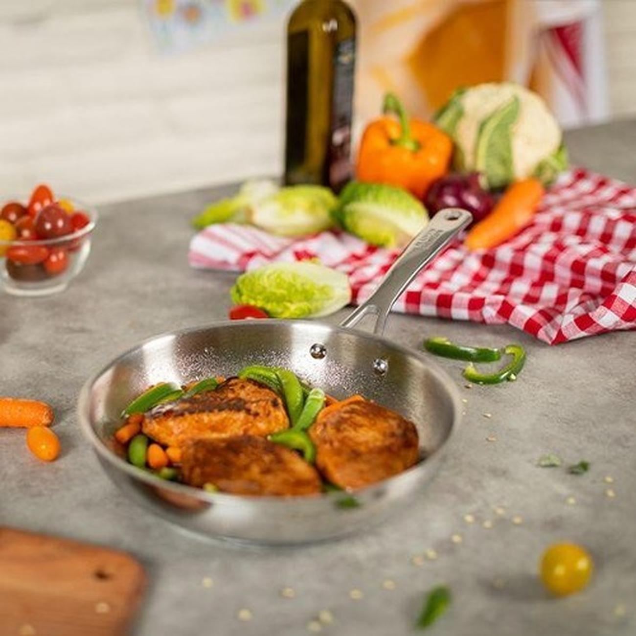 kuhn-rikon-allround-frying-pan-28cm-stainless-steel - Kuhn Rikon Allround Stainless Steel Frying Pan 28cm