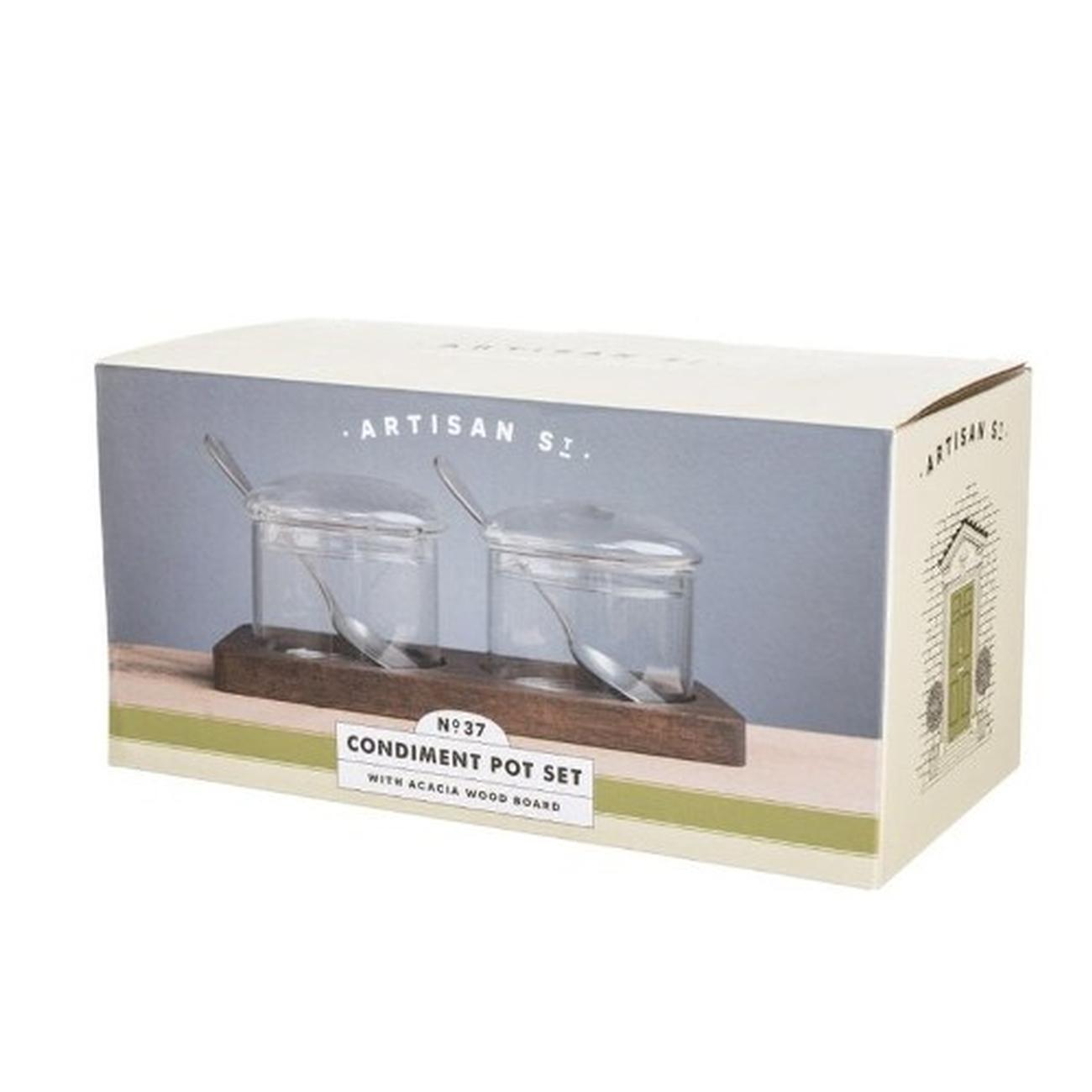 artisan-street-glass-condiment-pots - Artisan Street Condiment Pots