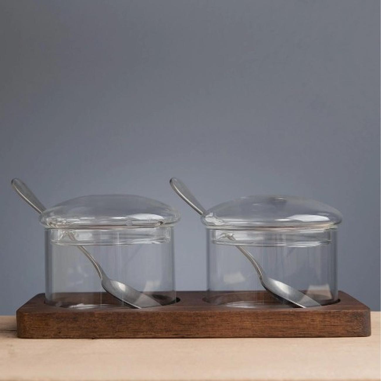 artisan-street-glass-condiment-pots - Artisan Street Condiment Pots