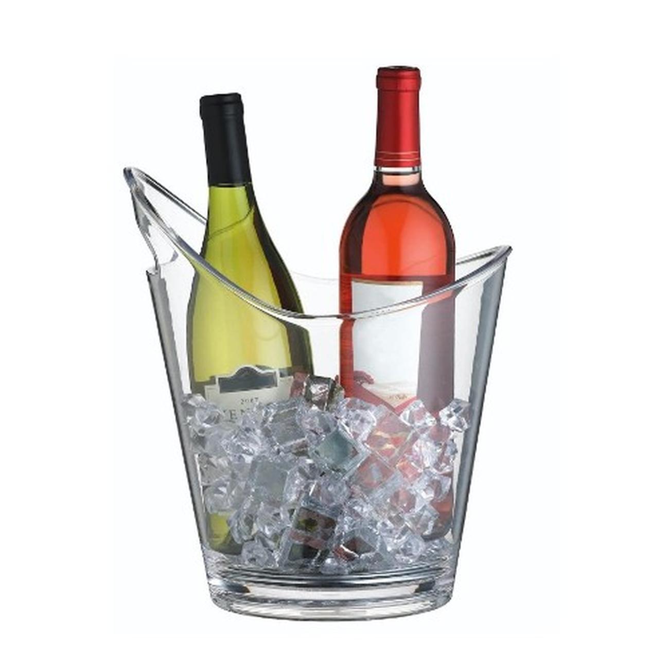 BarCraft Clear Acrylic Wine Cooler & Drinks Bucket