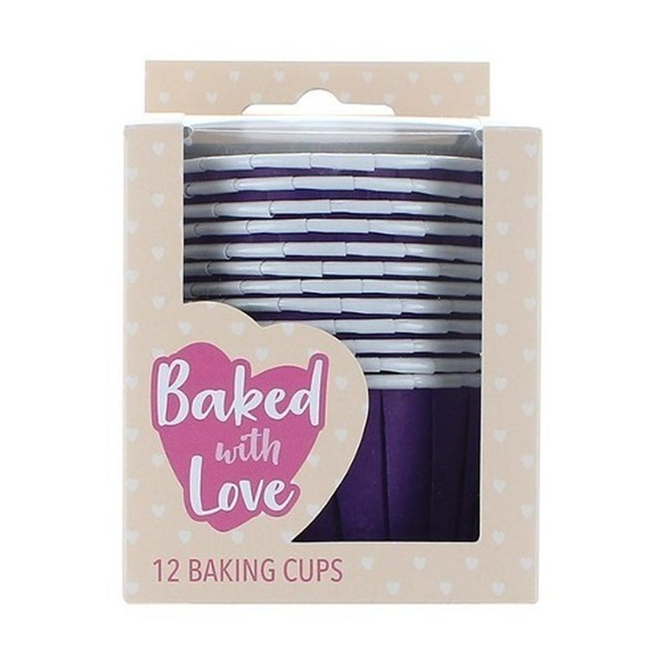 baked-with-love-12-baking-cups-purple - Baked With Love 12 Purple Baking Cups