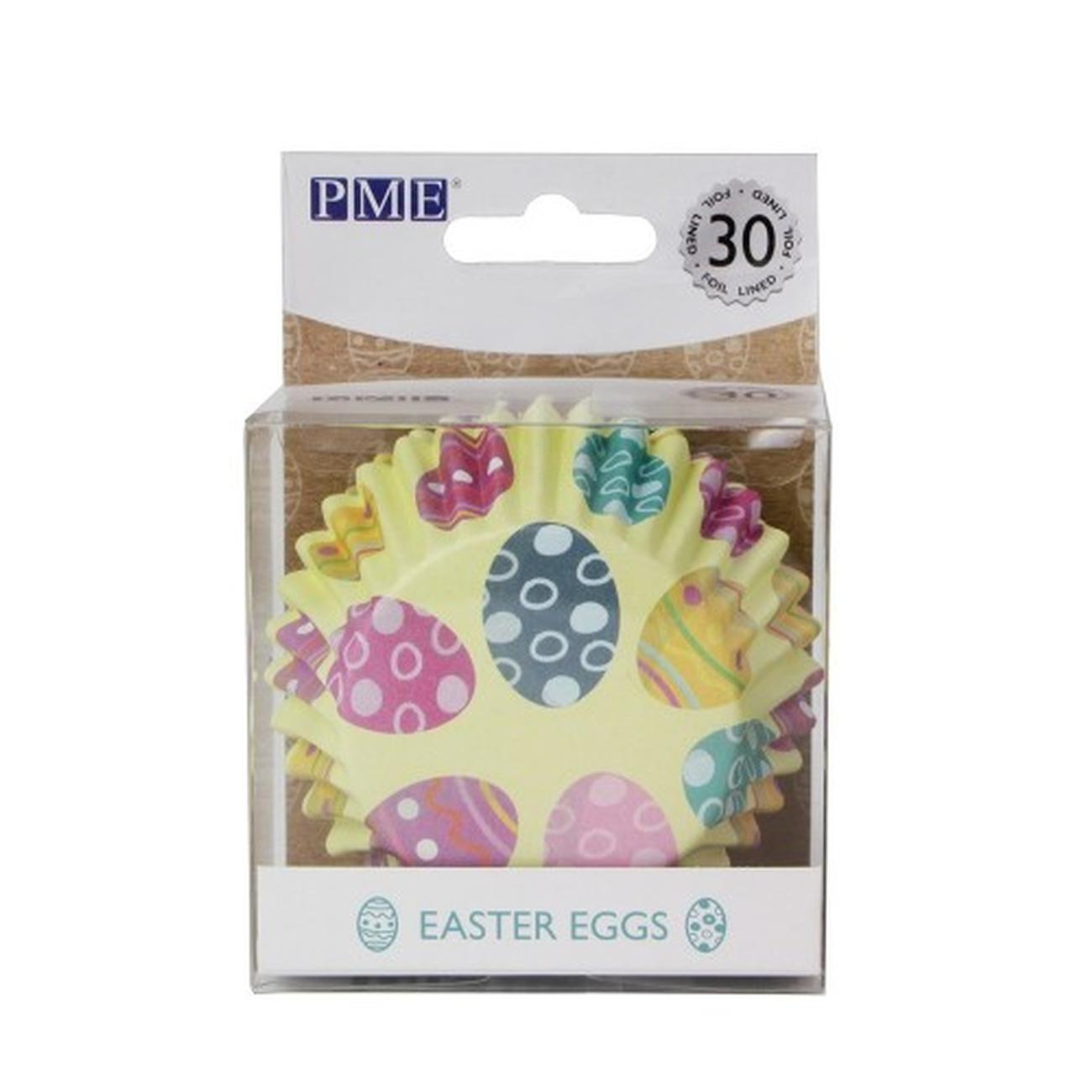 pme-30-foil-baking-cases-Easter-eggs - PME 30 Easter Eggs Foil Cupcake Cases