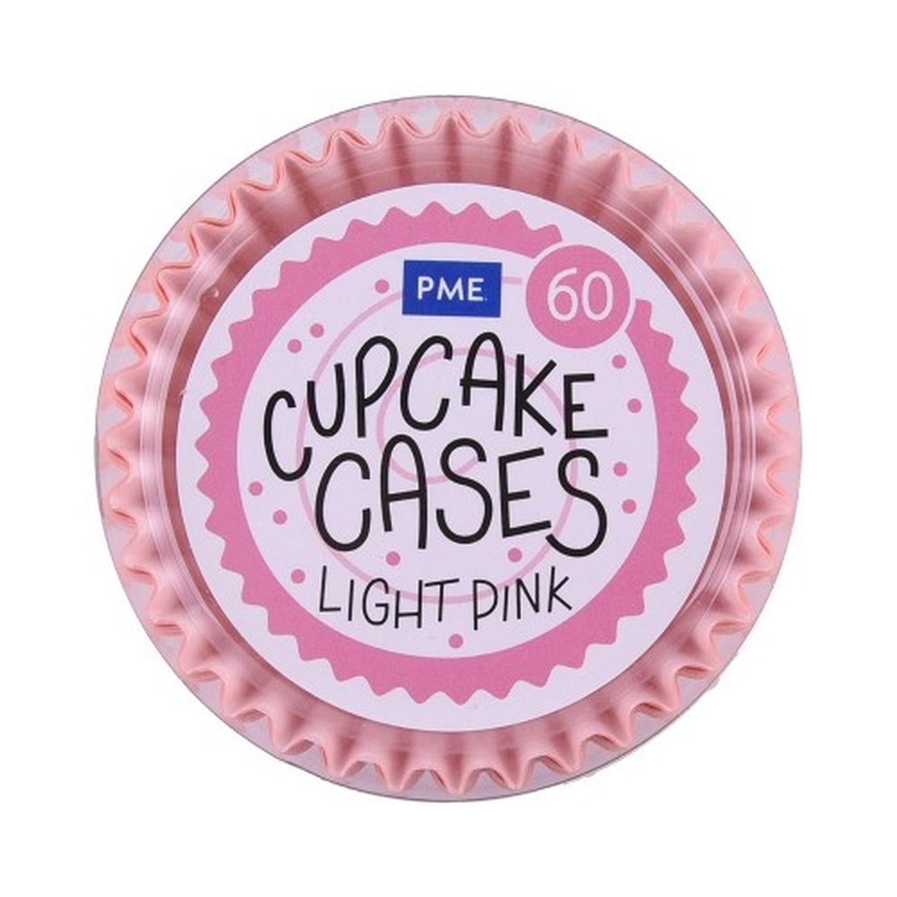 pme-60-standard-baking-cases-light-pink - PME 60 Cupcake Cases Light Pink