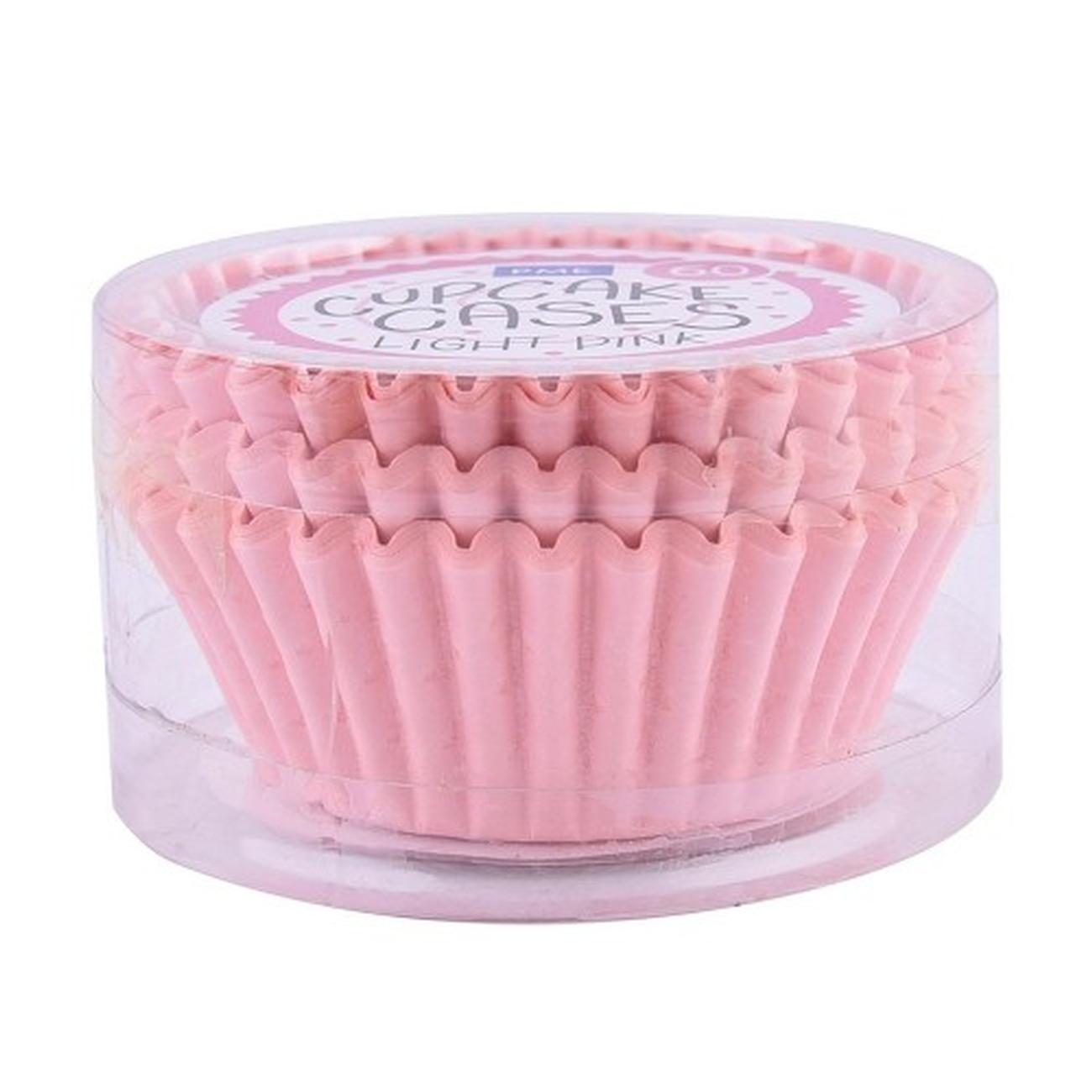 pme-60-standard-baking-cases-light-pink - PME 60 Cupcake Cases Light Pink