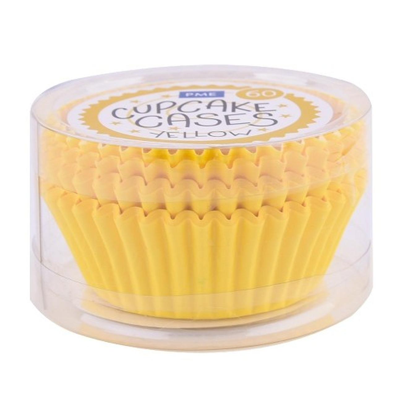 pme-60-standard-baking-cases-yellow - PME 60 Cupcake Cases Yellow