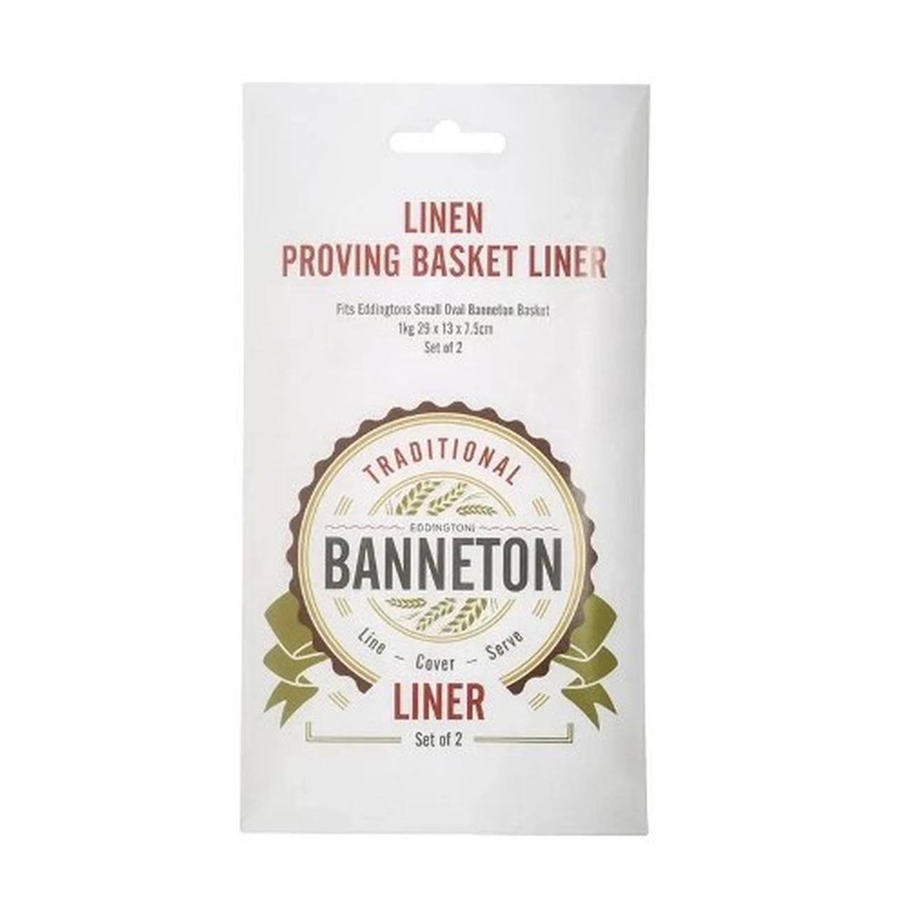 eddingtons-small-oval-proofing-basket-linen-liners-2pc - Banneton Linen Liners Small Oval Set of 2