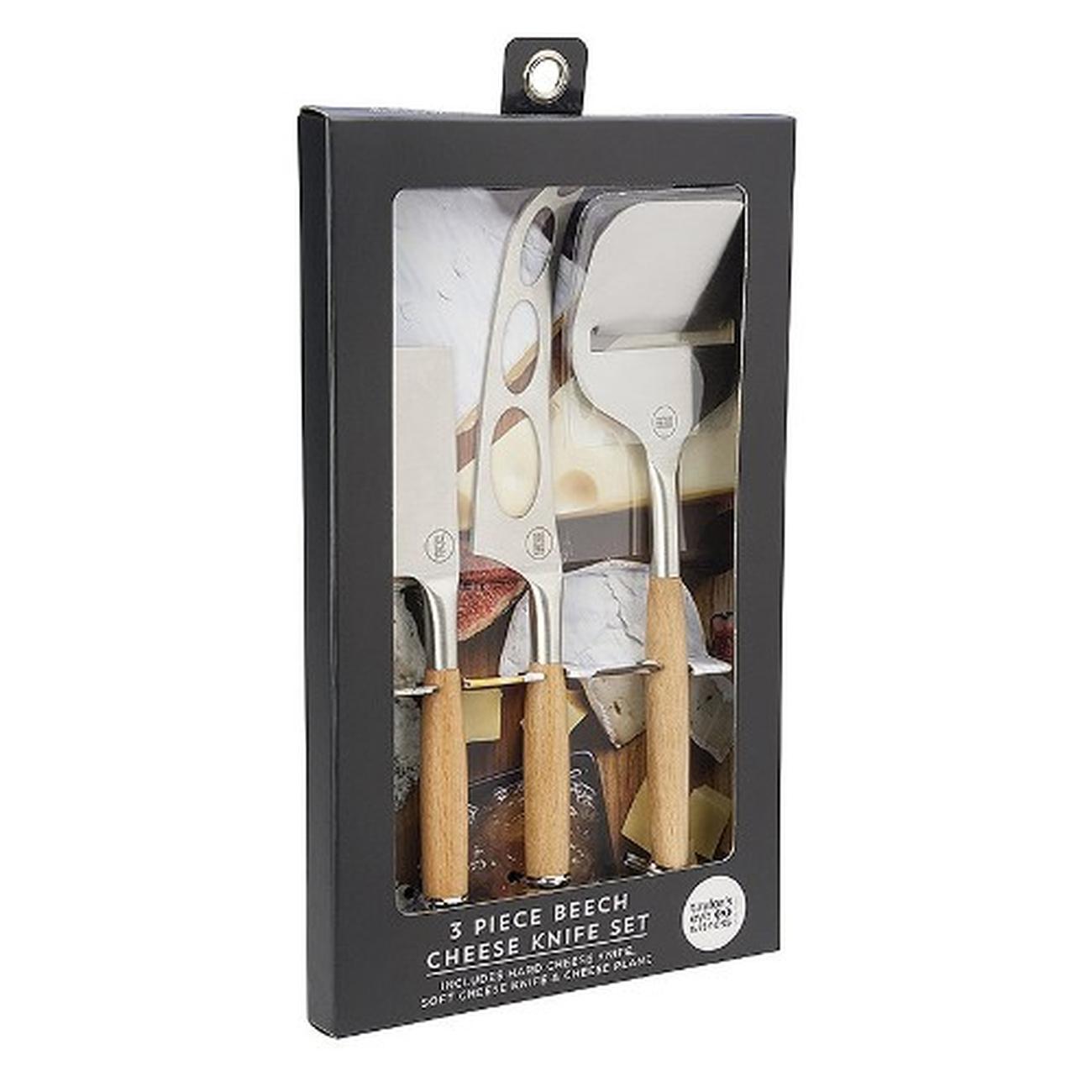 Taylor's Eye Witness 3 Piece Beech Cheese Knife Set