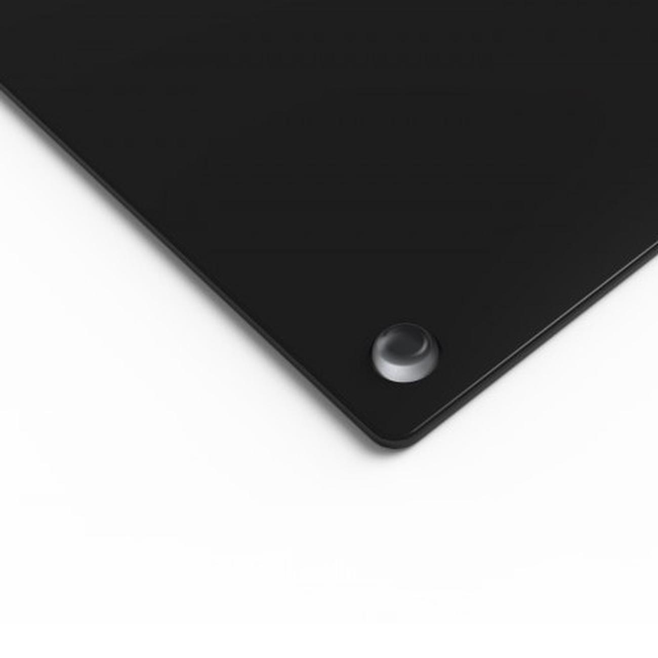pebbly-tempered-glass-protective-worktop-for-hobs-50x28cm-black - Pebbly Tempered Glass Stovetop Protector Half Size Black