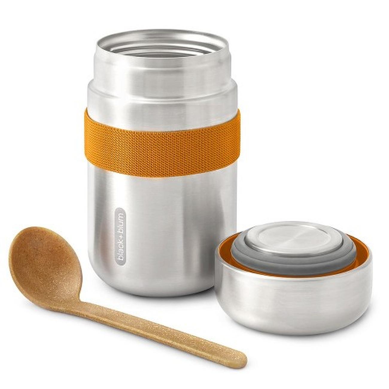 black-and-blum-stainless-steel-food-flask-orange - Black and Blum Stainless Steel Food Flask Orange