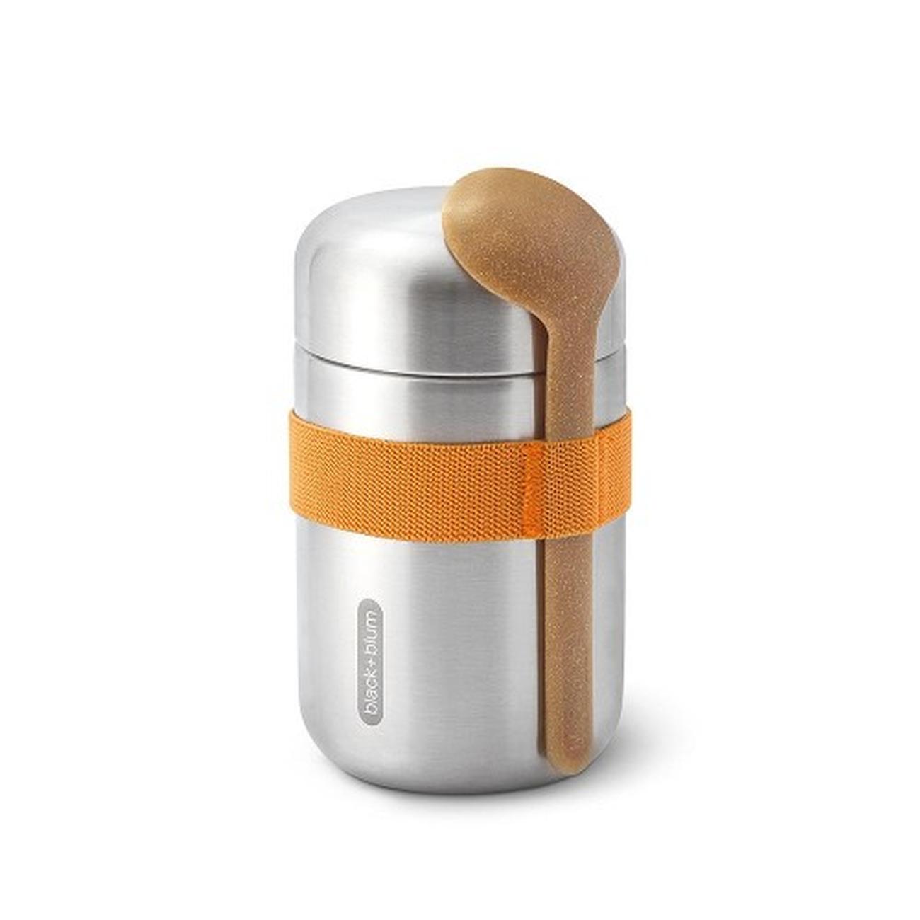 black-and-blum-stainless-steel-food-flask-orange - Black and Blum Stainless Steel Food Flask Orange
