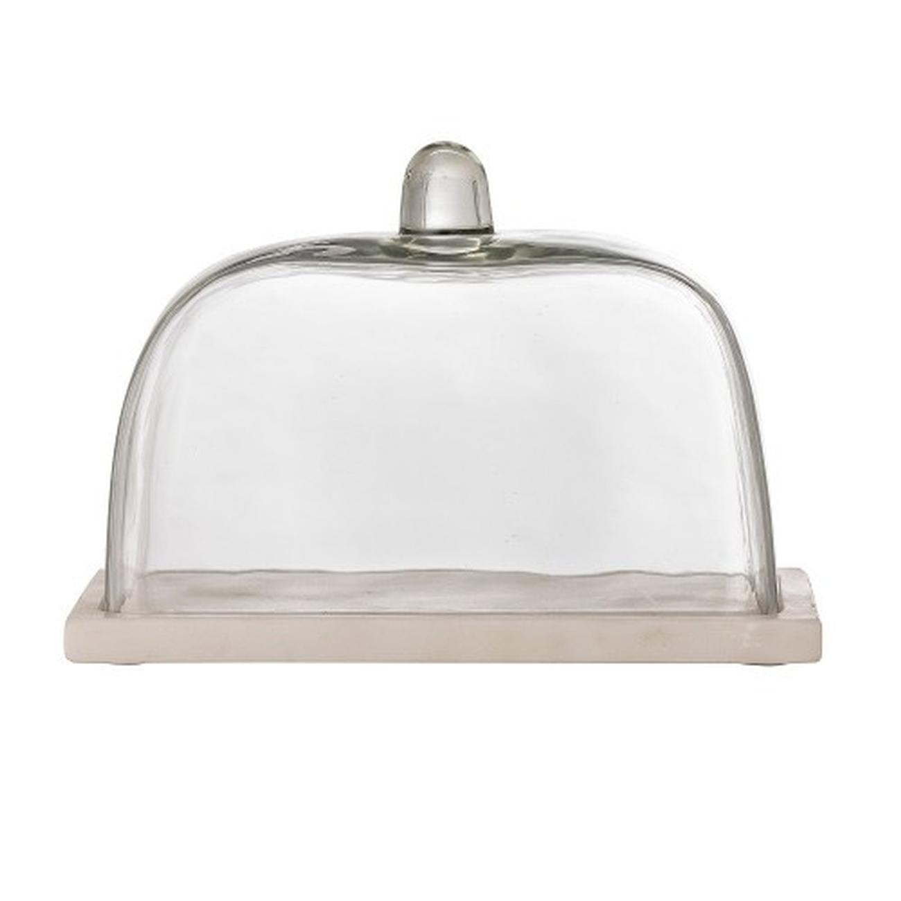 Bloomingville Nugah Butter & Cheese Dome White Marble