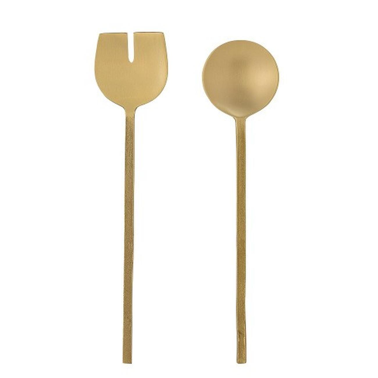 serra-salad-servers-gold-brass - Serra Salad Servers Gold Brass
