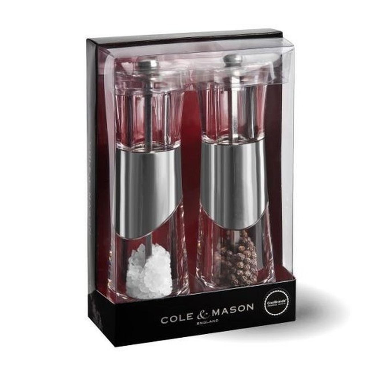 cole-mason-bobbi-precision-salt-and-pepper-mill-gift-set - Cole & Mason Bobbi Precision Salt & Pepper Mill Gift Set 185MM