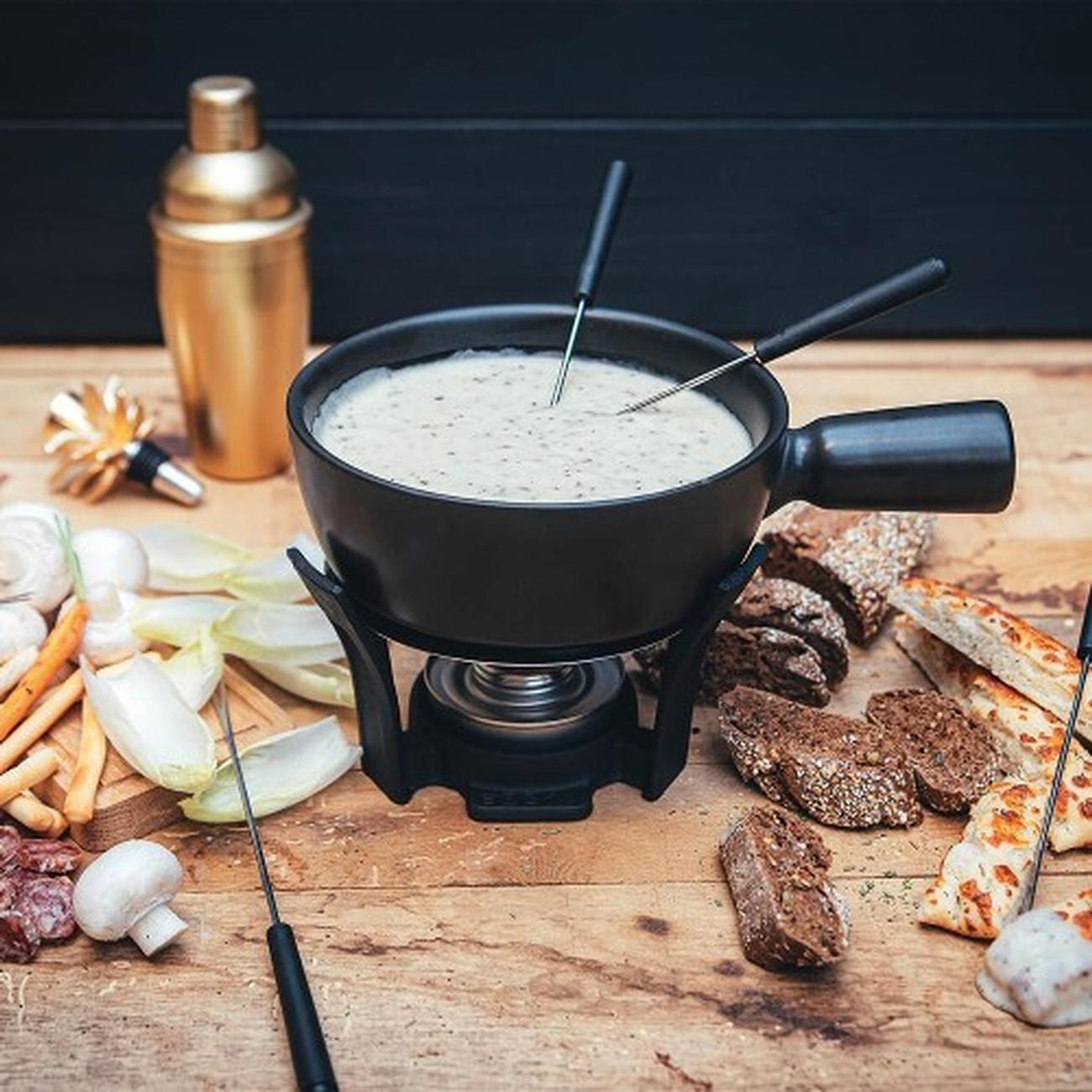 boska-cheese-fondue-set-nero-black-1300ml - Boska Cheese Fondue Set Nero 1.3L