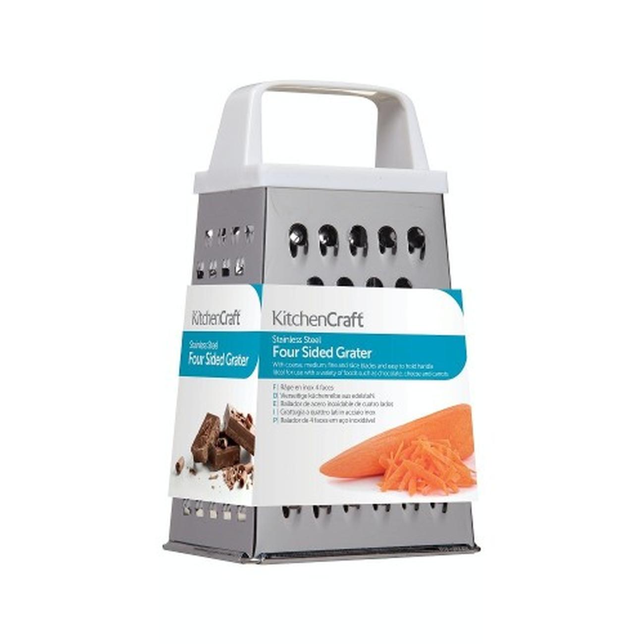 kitchencraft-stainless-steel-14cm-four-sided-box-grater - KitchenCraft Stainless Steel 14cm Box Grater