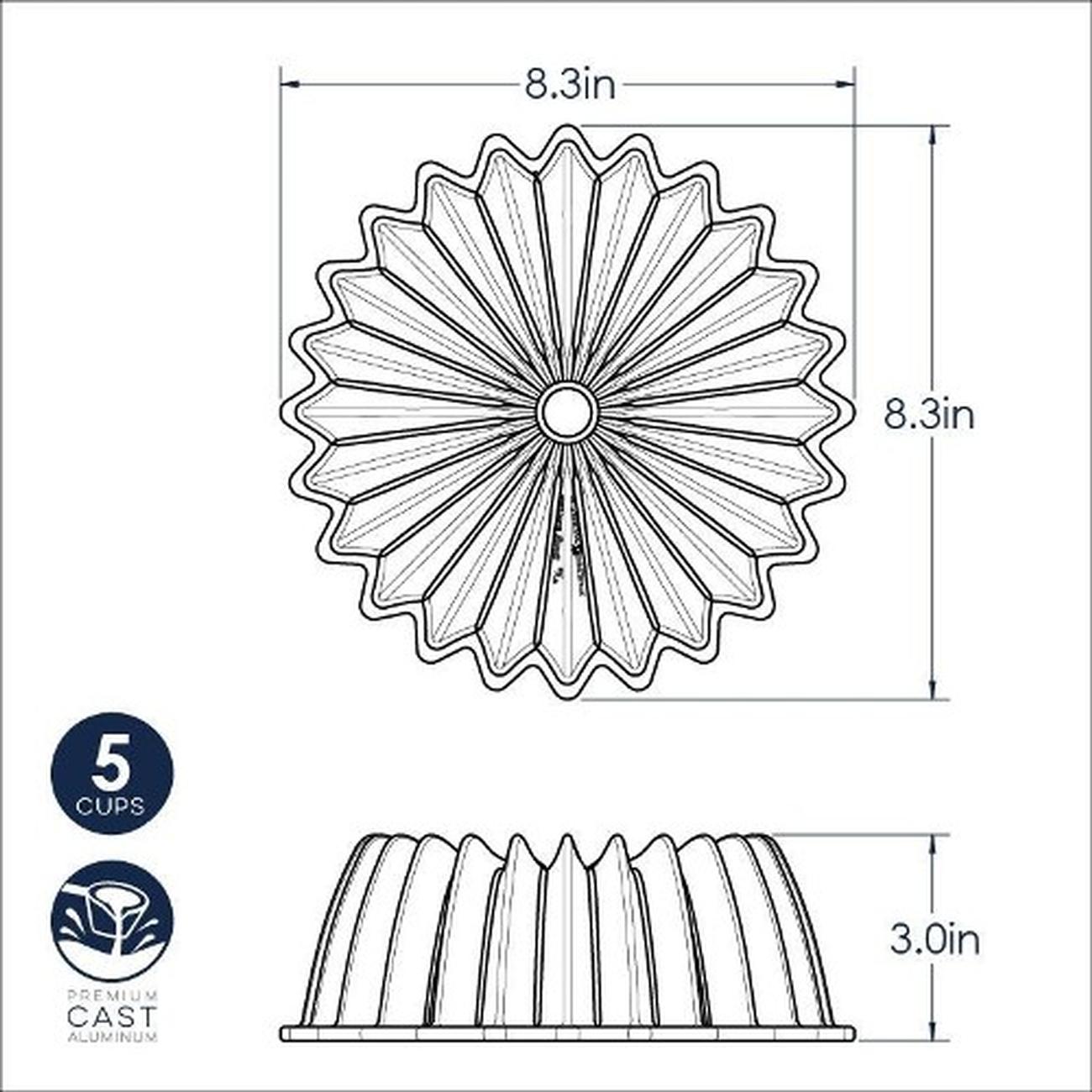 nordicware-brilliance-bundt-pan-5-cup - Nordic Ware Brilliance Bundt Pan 5 Cup