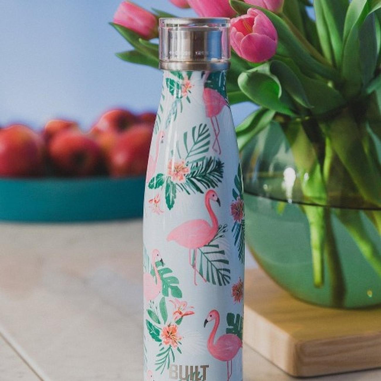 built-500ml-stainless-steel-hydration-bottle-flamingo - Built 500ml Stainless Steel Bottle Flamingo