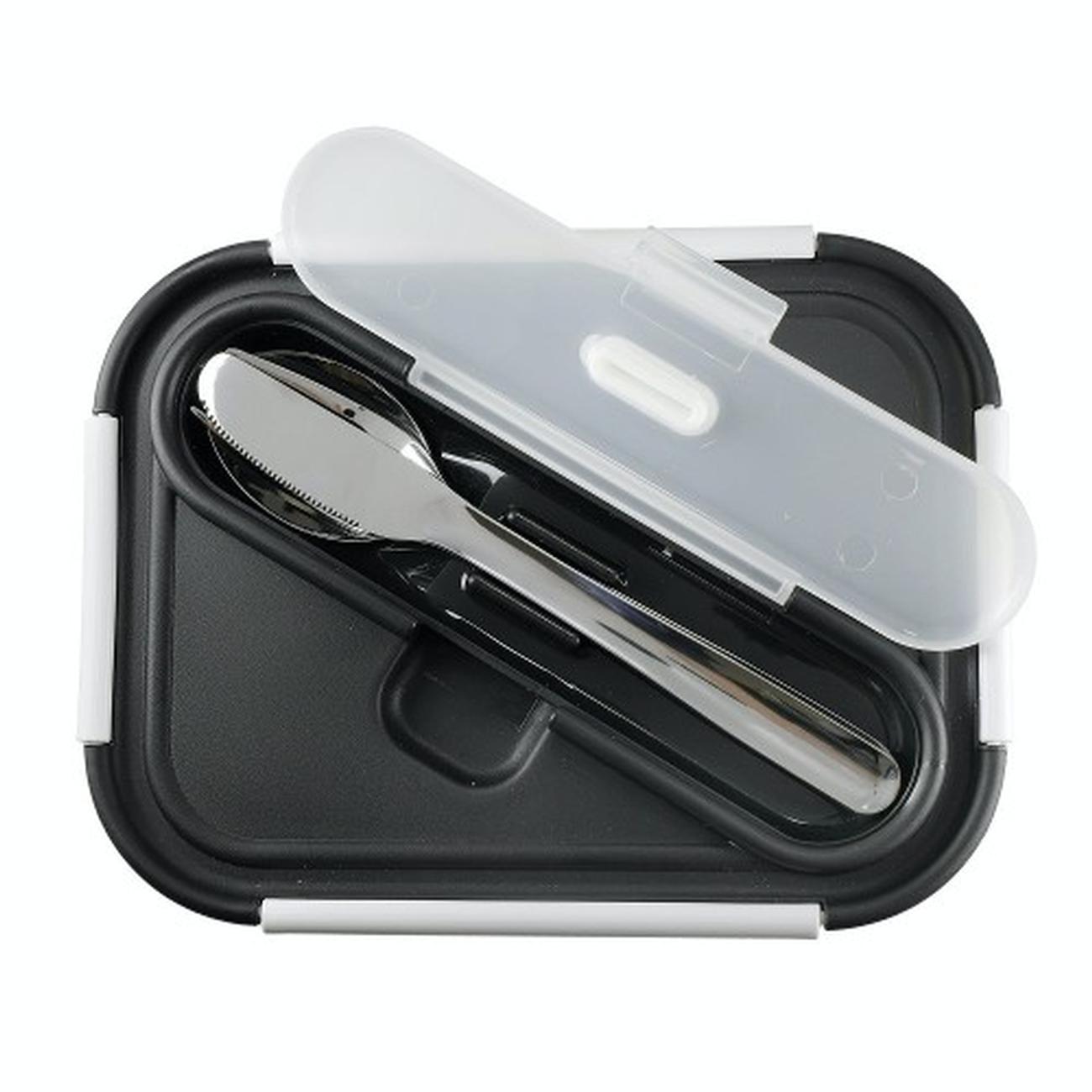 built-professional-900ml-glass-lunch-box-set-with-cutlery - Built Glass Lunch Box & Cutlery Set 900ml