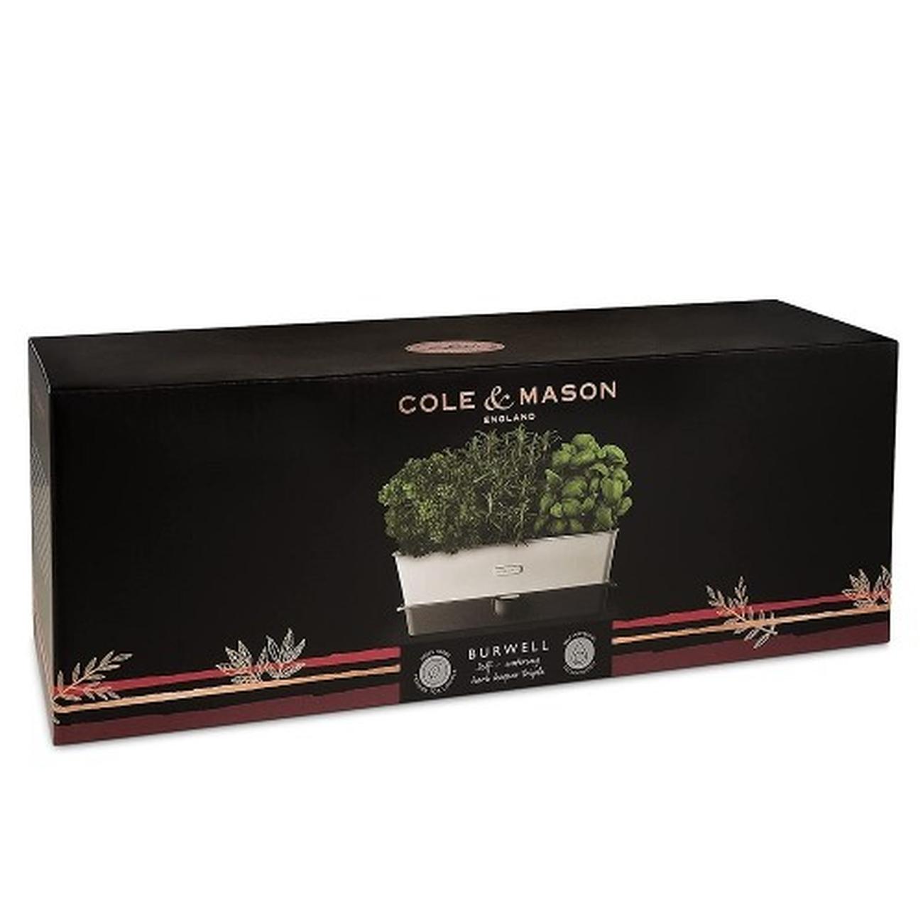 cole-mason-self-watering-herb-keeper-triple - Cole & Mason Self-Watering Herb Keeper Triple Potted