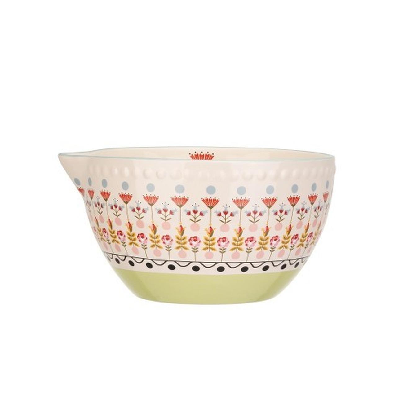 ck-pt-ceramic-mixing-bowl-23cm - Cath Kidston PT Ditsy Fields Ceramic Mixing Bowl 23cm