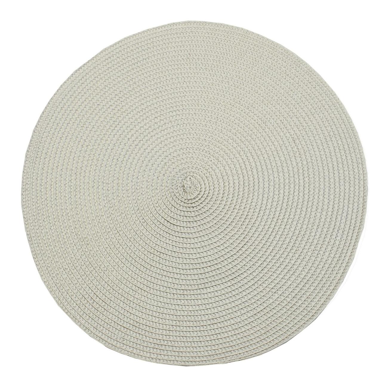 Walton & Co Circular Ribbed Placemat Linen