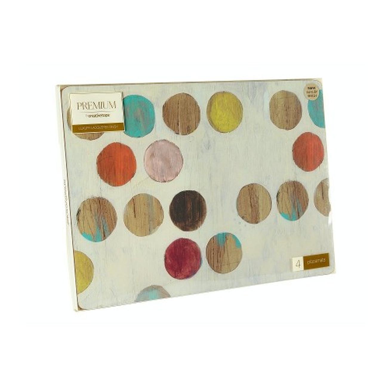 creative-tops-retro-spots-4pc-large-placemats - Creative Tops Retro Spot Pack Of 4 Large Premium Placemats