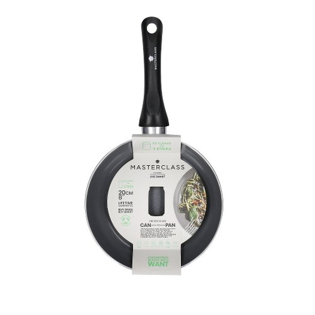 masterclass-can-to-pan-20cm-recycled-aluminium-non-stick-frying-pan - MasterClass Can-to-Pan Recycled Non-Stick Frying Pan 20cm