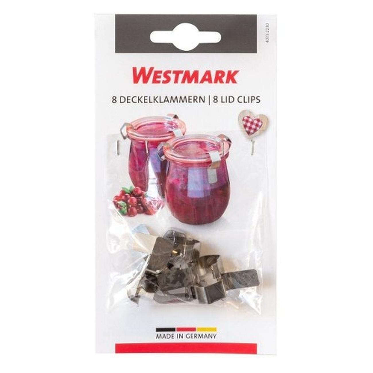 weck-jar-set-of-eight-stainless-steel-canning-clips - Westmark Set of 8 Canning Clamps for Weck Jars
