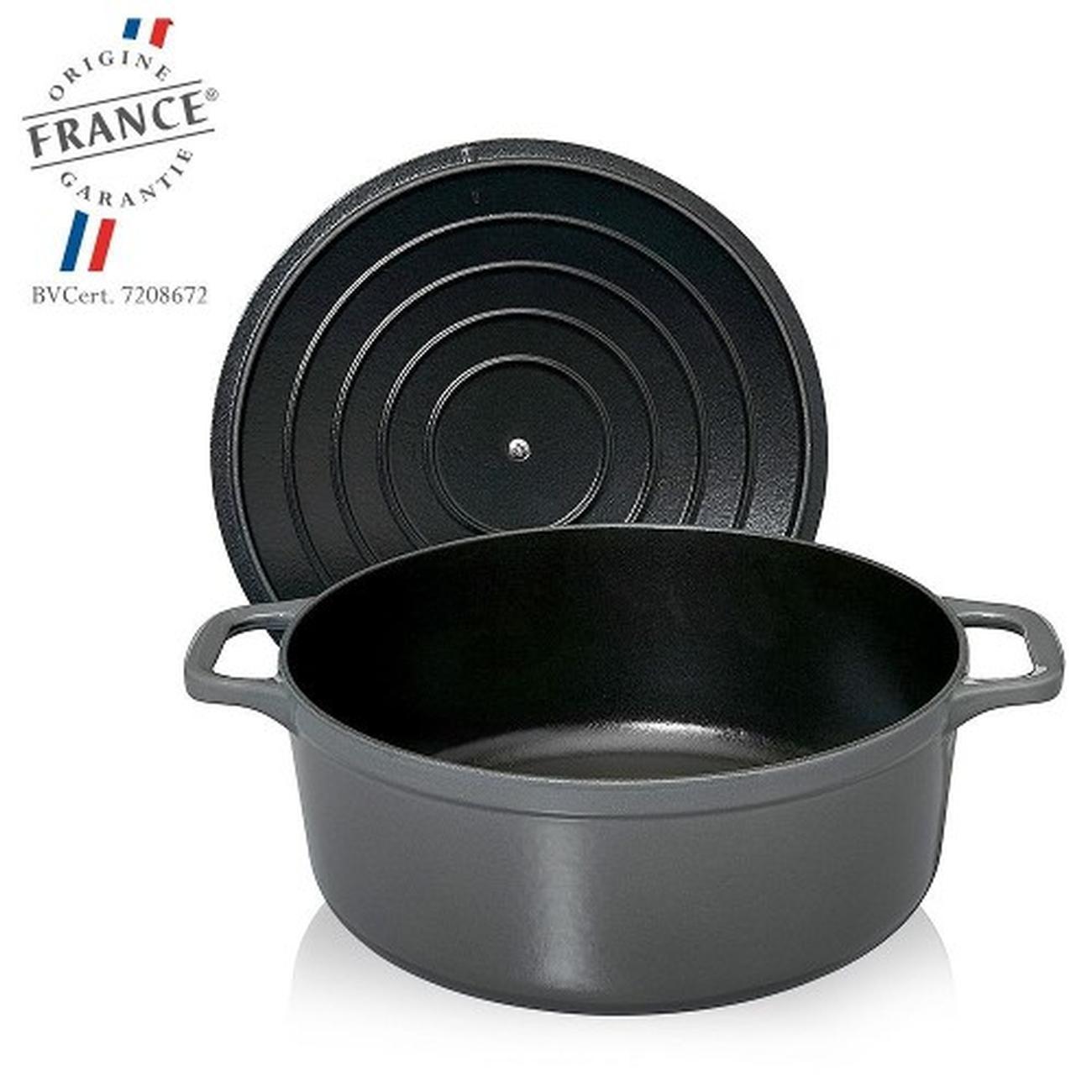 chasseur-round-casserole-24cm-grey-caviar - Chasseur Round Casserole-Caviar