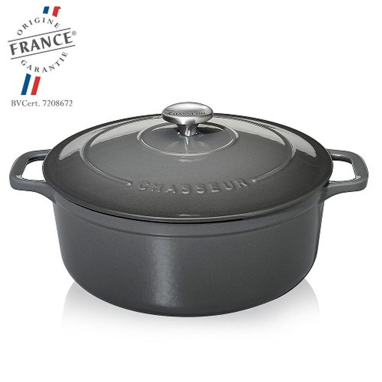 chasseur-round-casserole-24cm-grey-caviar - Chasseur Round Casserole-Caviar