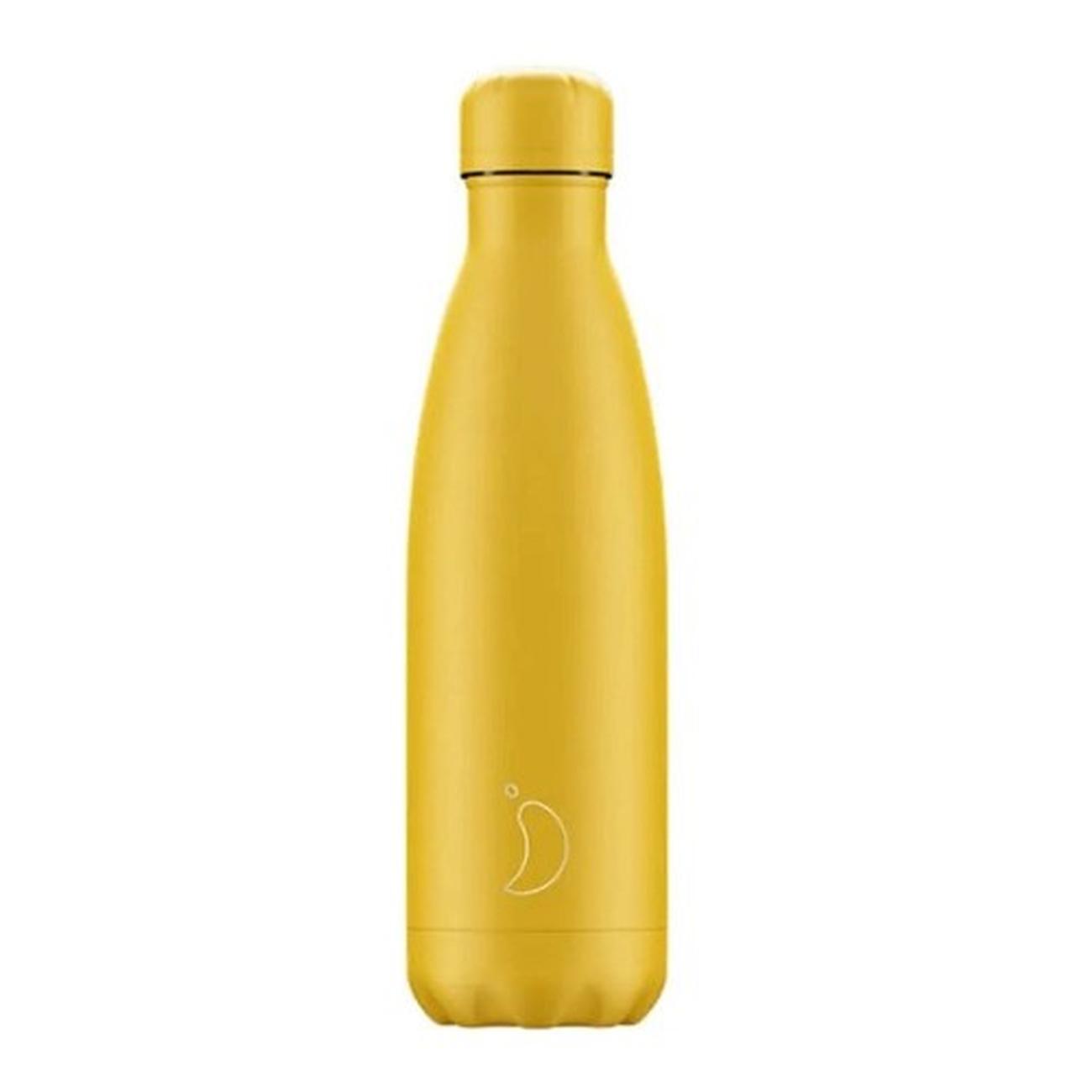 chillys-500ml-bottle-matte-all-burnt-yellow - Chilly's 500ml Water Bottle Matte All Burnt Yellow