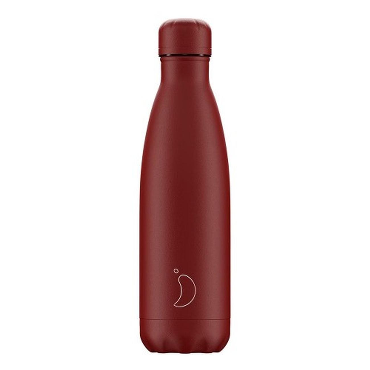 chillys-water-bottle-matte-all-red-500ml - Chilly's 500ml Water Bottle Matte All Red