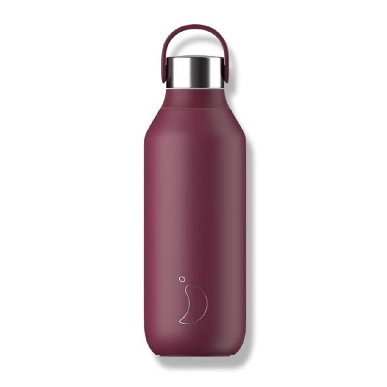 chillys-series-2-bottle-500ml-plum-magenta - Chilly's Series 2 Water Bottle 500ml Plum