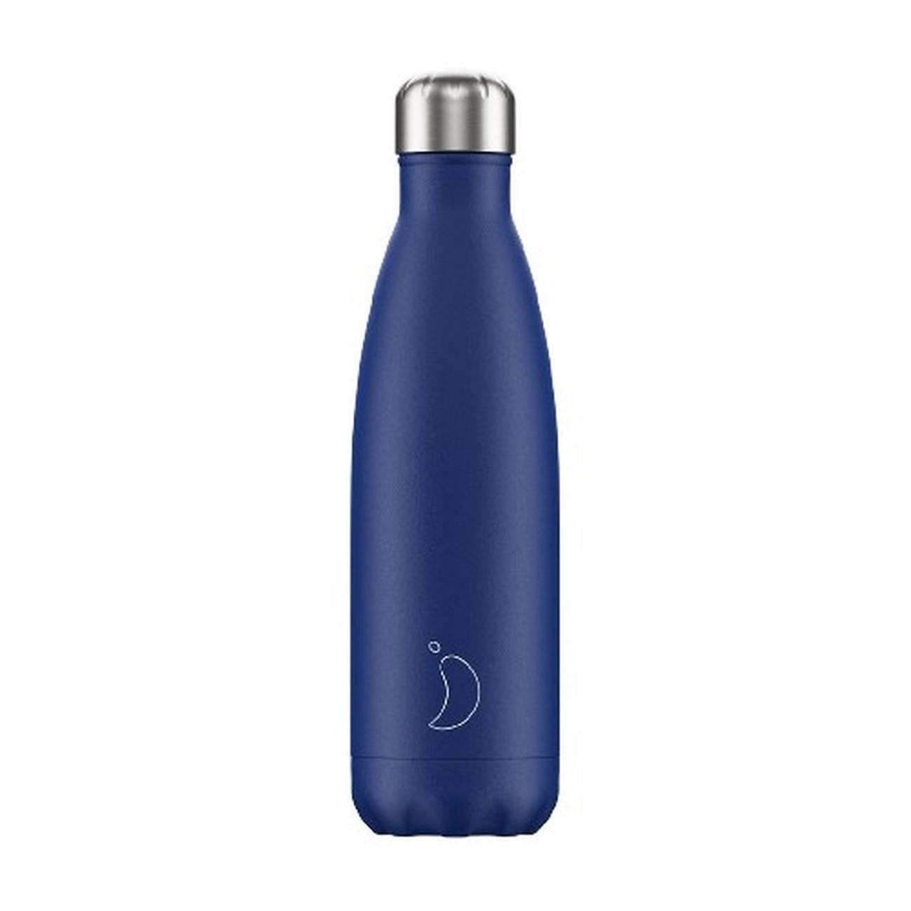 chillys-500ml-water-bottle-matte-blue - Chilly's 500ml Water Bottle Matte Blue