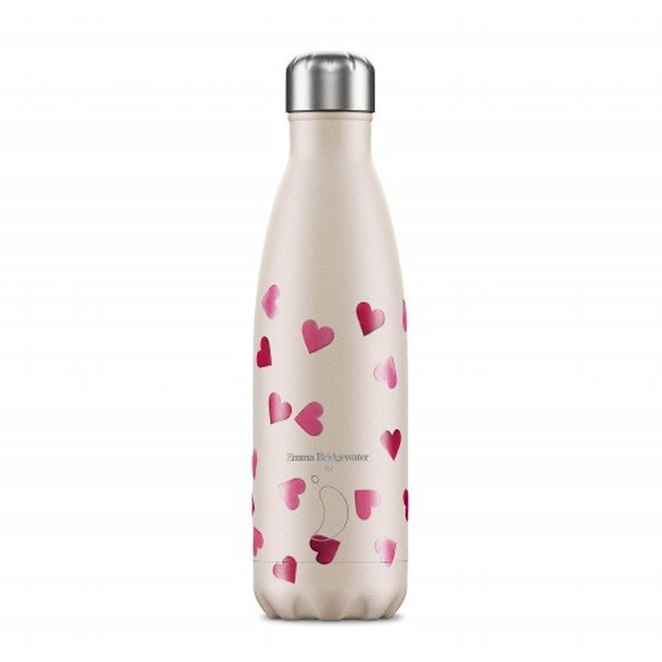 chillys-500ml-water-bottle-Emma-Bridgewater-pink-hearts - Chilly's 500ml Water Bottle Emma Bridgewater Pink Hearts