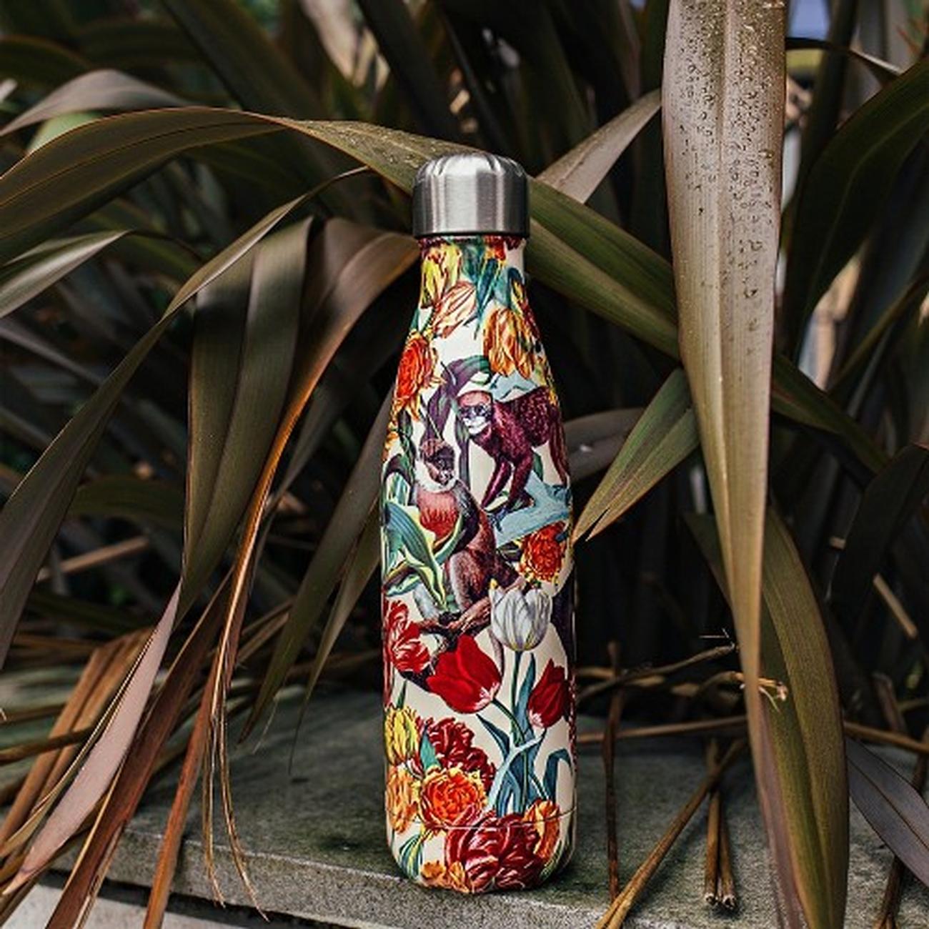 chillys-500ml-water-bottle-chrome-gold - Chilly's 500ml Water Bottle Tropical Monkey