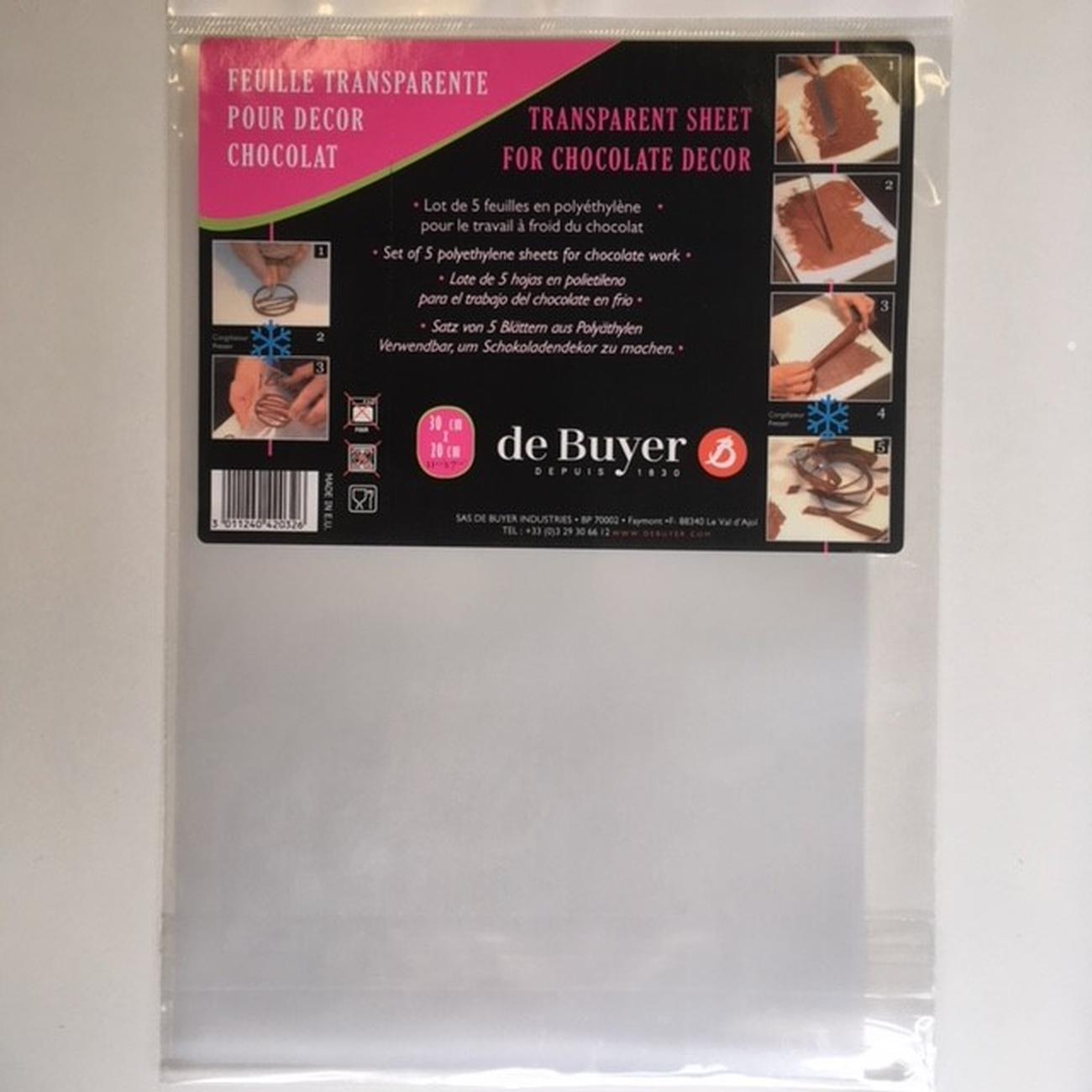 de Buyer Transparent Sheet for Chocolate Decor