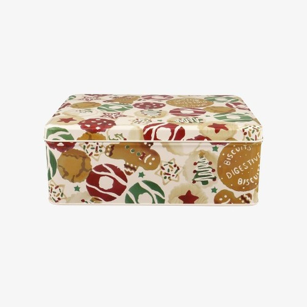 Emma-Bridgewater-Christmas-biscuit-rectangular-shallow-tin - Emma Bridgewater Christmas Biscuit Rectangular Tin