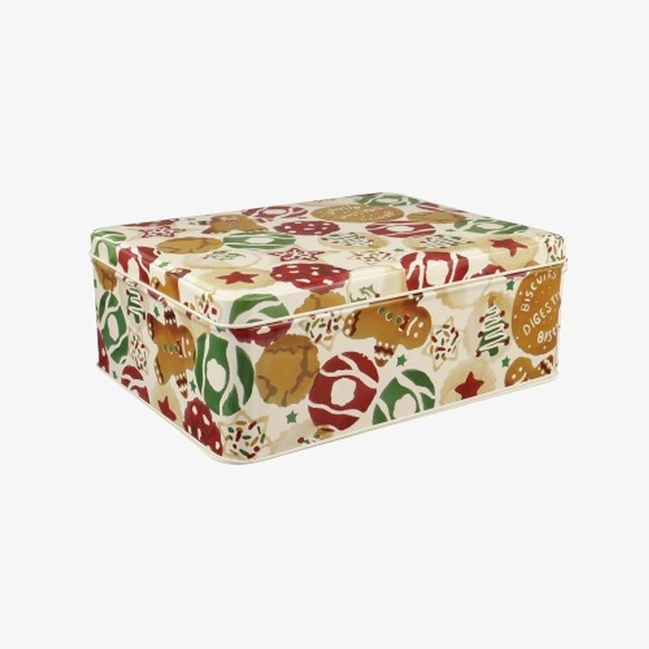 Emma-Bridgewater-Christmas-biscuit-rectangular-shallow-tin - Emma Bridgewater Christmas Biscuit Rectangular Tin