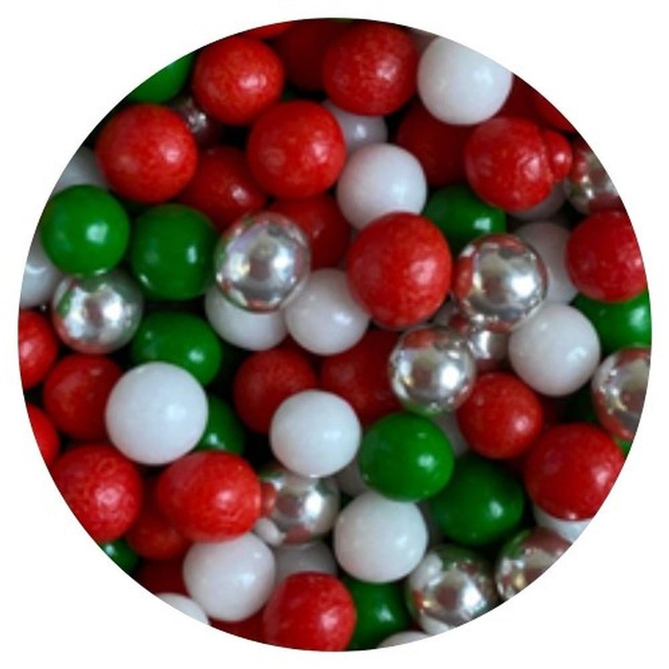purple-cupcakes-Christmas-sparkle-edible-sugar-pearls-4mm-80g - Purple Cupcakes Xmas Sparkle Edible Sugar Pearls 4mm