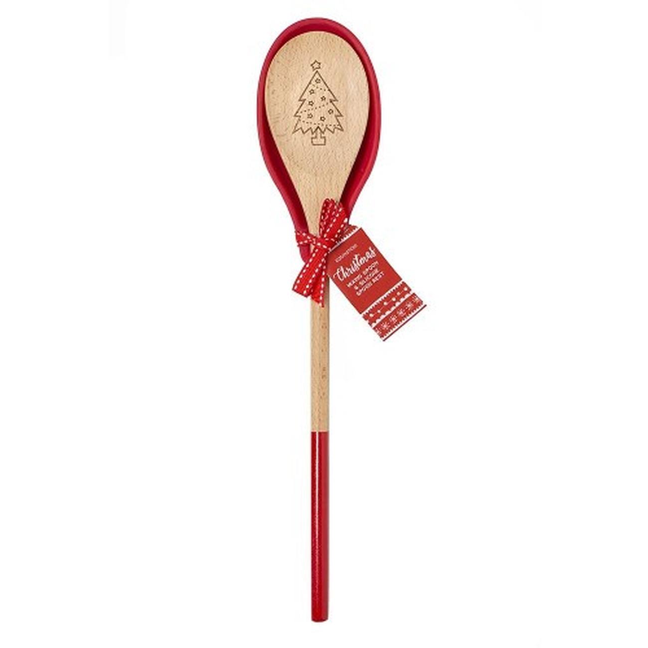 eddingtons-festive-baking-spoon-silicone-spoon-rest - Eddingtons Christmas Baking Spoon & Silicone Spoon Rest