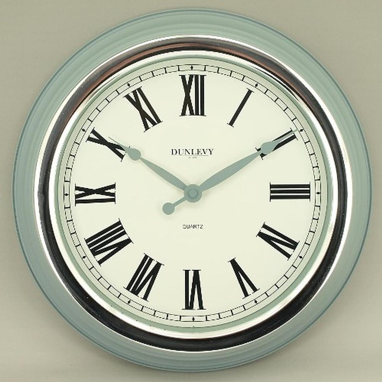 dunlevy-14-inch-blue-classic-wall-clock - Dunlevy Classic Wall Clock Blue 14in