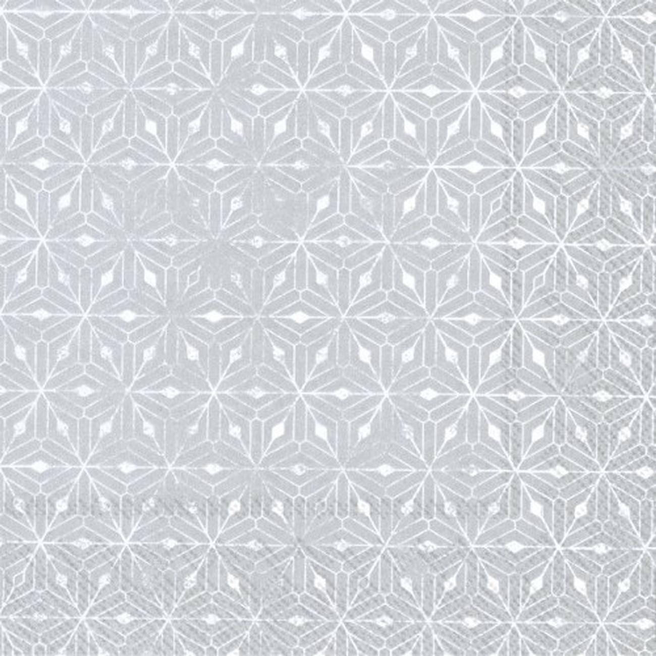 crystal-ornaments-silver-cocktail-napkins - IHR Cocktail Napkins Crystal Ornaments Silver