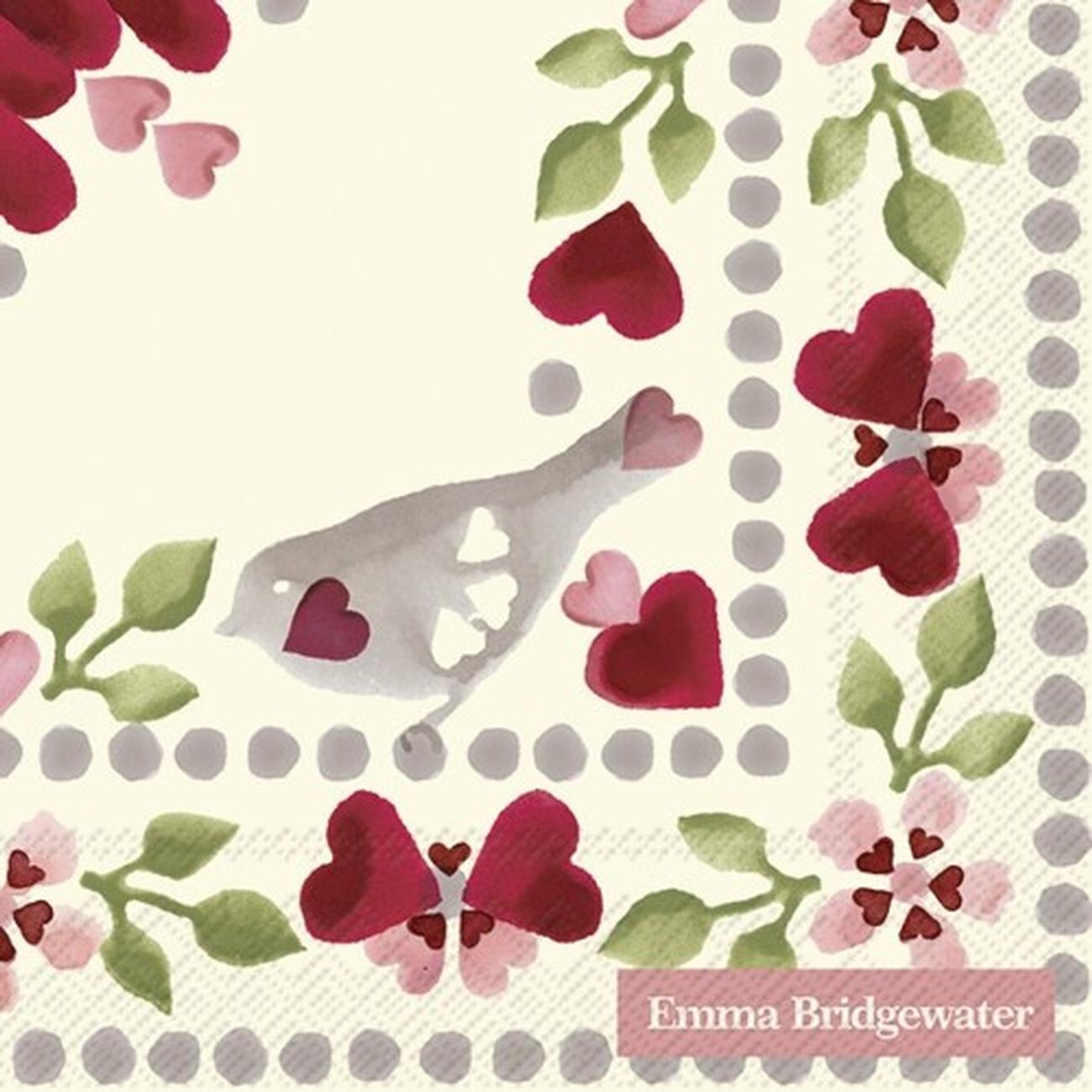IHR Cocktail Napkins Emma Bridgewater Lovebirds Cream