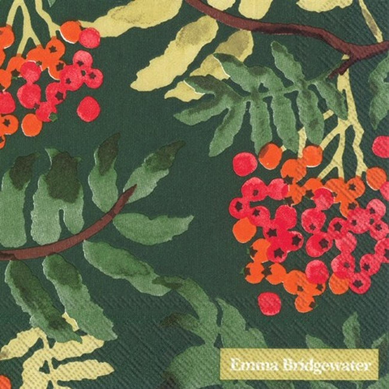 ihr-rowan-green-cocktail-napkins-Emma-Bridgewater - IHR Cocktail Napkins Emma Bridgewater Rowan Green