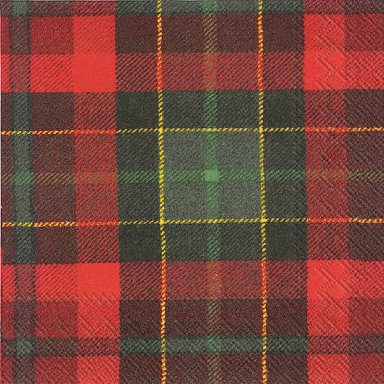 ihr-tartan-red-cocktail-napkin - IHR Cocktail Napkins Tartan Red