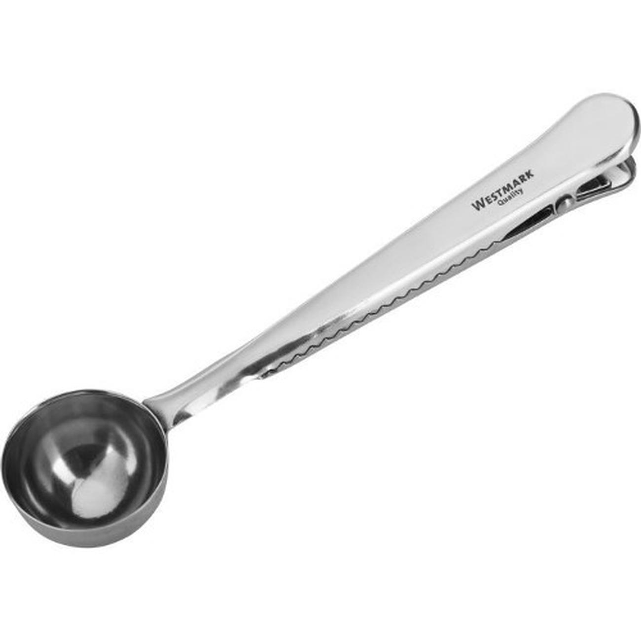 westmark-coffee-measuring-spoon-sealing-clip-stainless-steel - Westmark Coffee Measuring Spoon & Clip
