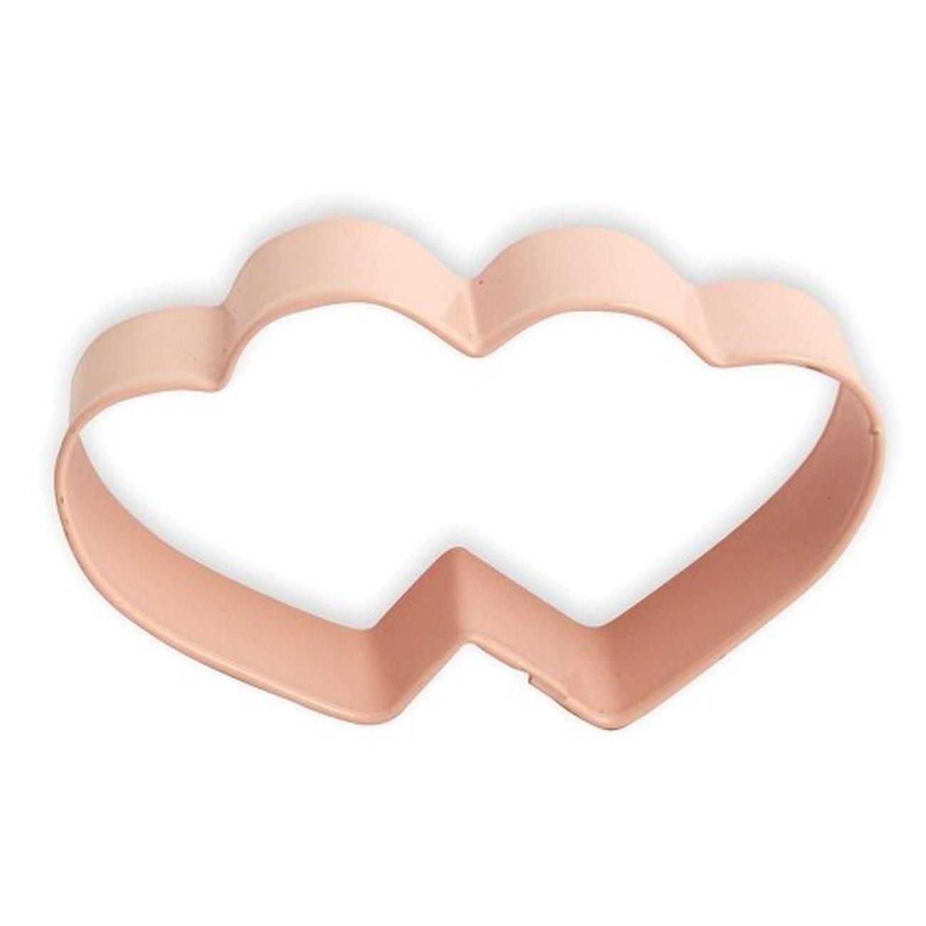 eddingtons-double-heart-cookie-cutter-pink - Eddingtons Pink Double Heart Cookie Cutter