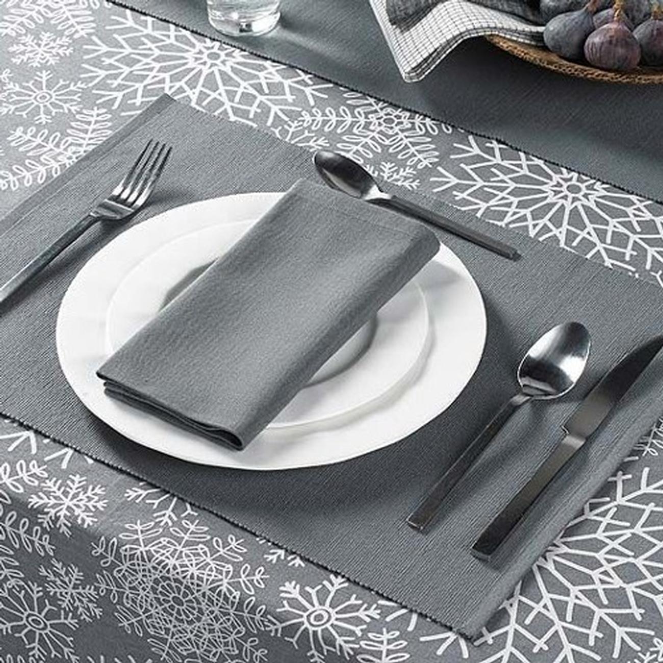 walton-storm-grey-napkins-cotton-4pc-set - Walton & Co Cotton Napkins Storm Grey Set of 4