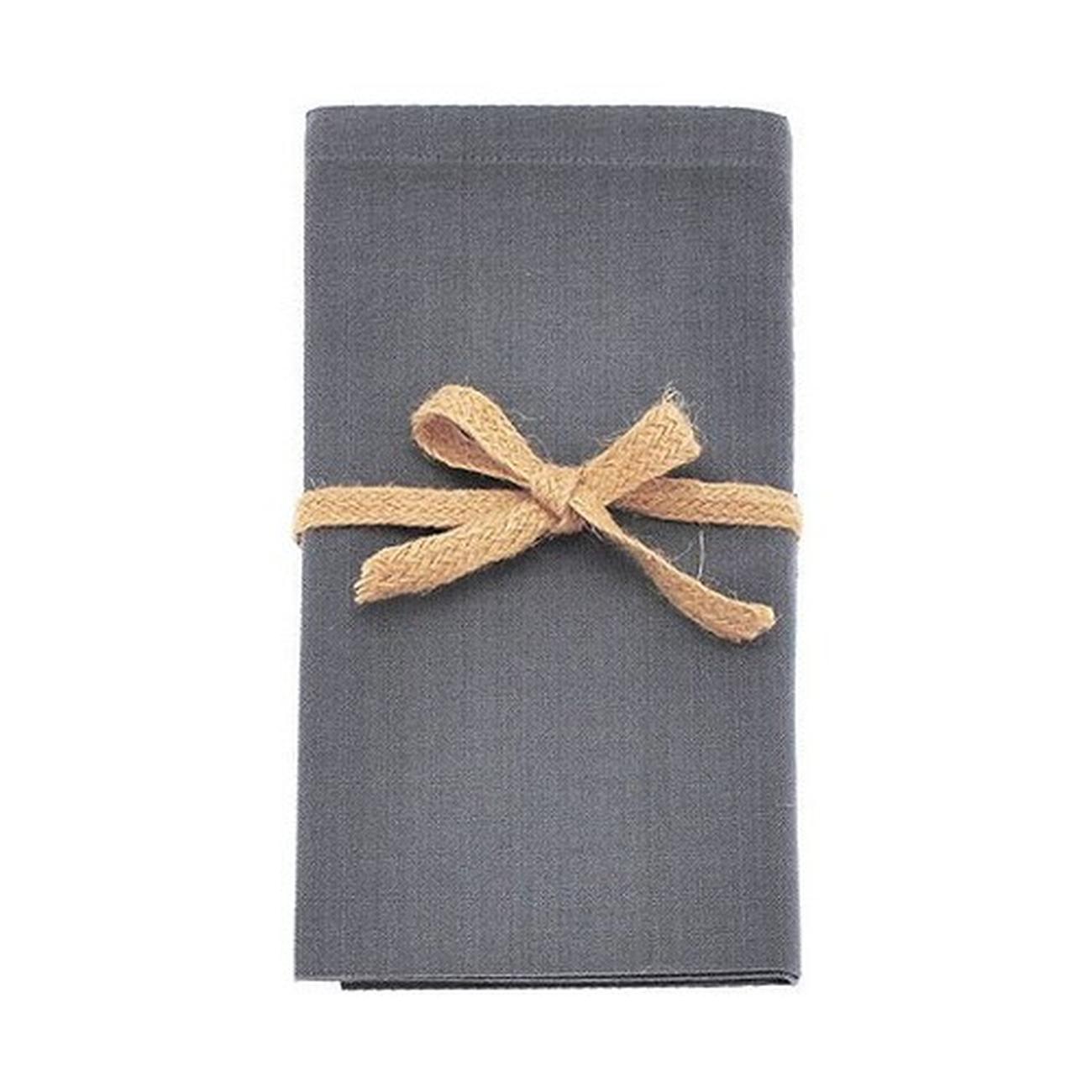 walton-storm-grey-napkins-cotton-4pc-set - Walton & Co Cotton Napkins Storm Grey Set of 4